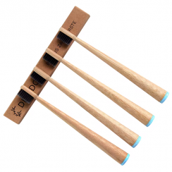 30 Pks Soft Bristle Eco Free Standing Bamboo Toothbrush With Painted Handle Bottom