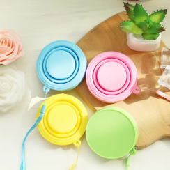 40 Pks Folding Portable Silicone Heat Resistant Telescopic Travel Gargle Cup