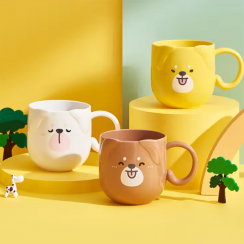 30 Pks Cute Puppy Cartoon Plastic Gargle Cup