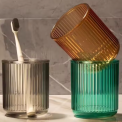 24 Pks Plastic Toothbrush Cup With Handle