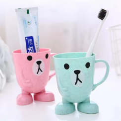 48 Pks Eco Friendly Wheat Stalk Gargle Cup With Handle For Children