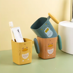 30 Pks Plastic Cartoon Gargle Cup With Handle