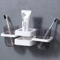 40 Pks Collapsible Gargle Cup With Stand Holder