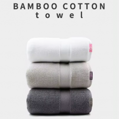 9 Pks Bamboo Cotton Zero Twist Terry Extra Large Bath Towel